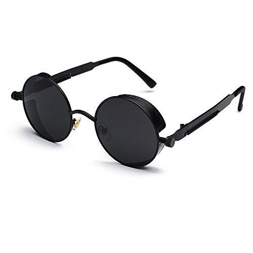 Place Cvoo New Brand Mirror Lens Round Glasses Goggles Steam Punk Sunglasses Vintage