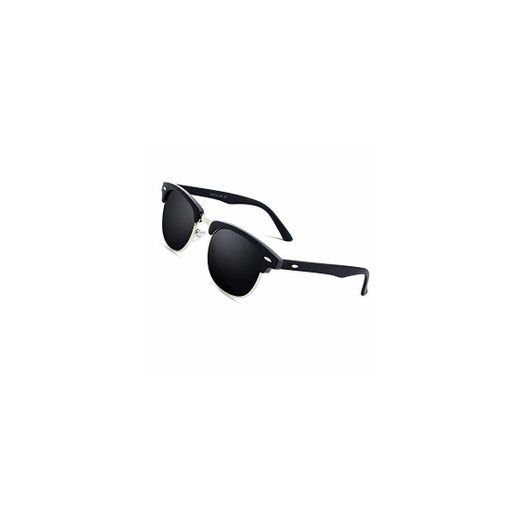 CGID Gafas de sol polarizadas retro medio marco clásico para Hombre y