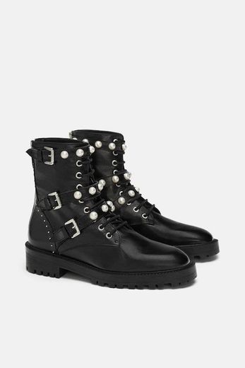 Botas Mujer Invierno 2019 Vintage Tacón Grueso Hebilla Botines de Cuero Puntiagudo