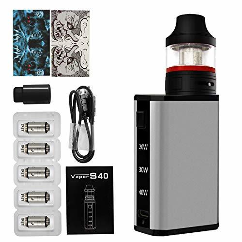 Lugar VOVCIG Cigarrillo Electronico Kit Mod Box N40 E-Cigarrillo 40W 2.0ml/0.3ohm 1600mah+5 X