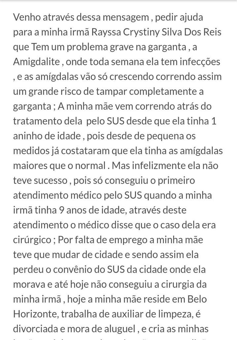 Fashion Venho através dessa mensagem , pedir ajuda para a minha irmã