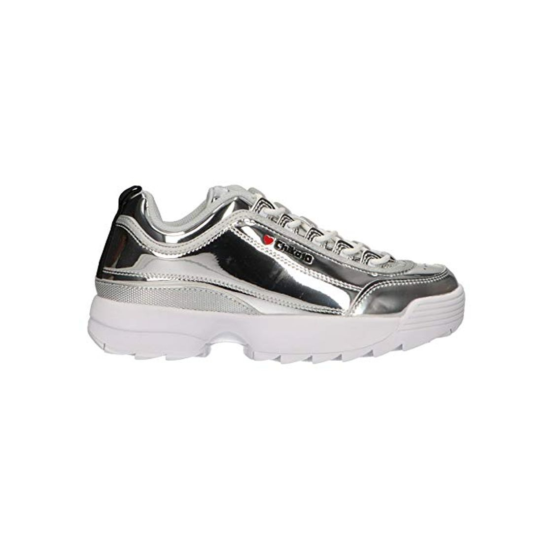 Moda Zapatillas Deporte de Mujer CHIKA10 Beyonce 01 Plata Talla 39