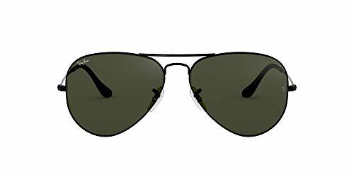 Fashion Ray-Ban Aviator Large Metal, Gafas de Sol Unisex Adulto, Negro