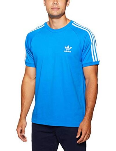 adidas 3-Stripes tee Camiseta, Hombre, Azul