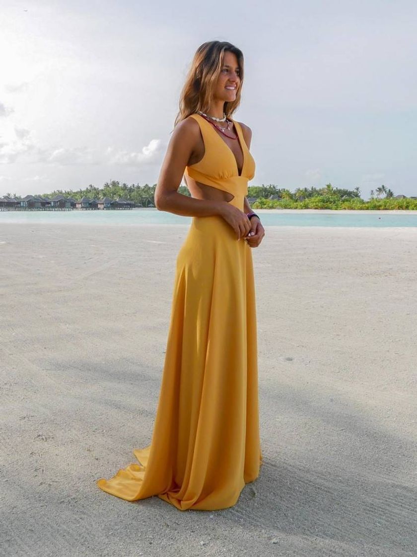 Social KAOÂ
Vestido Mostarda Georgette



