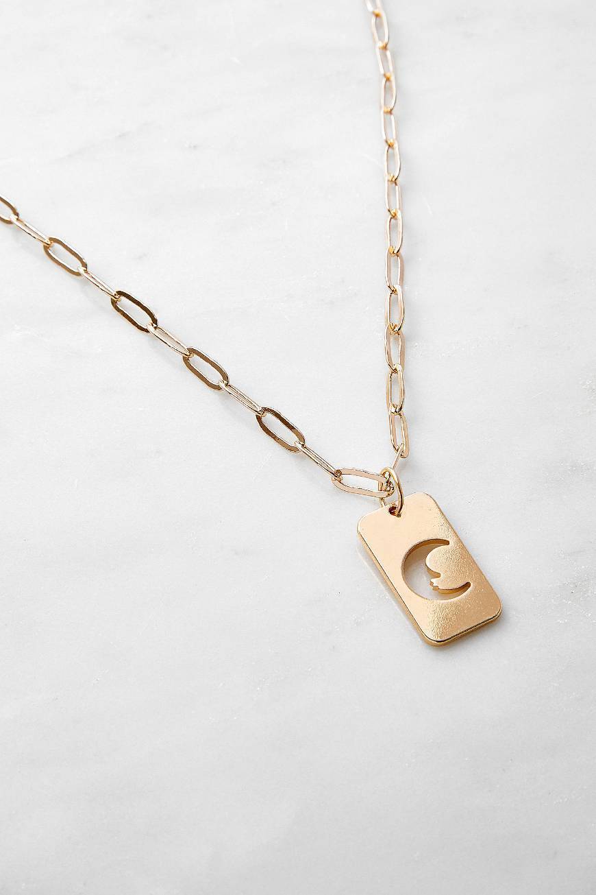 Product Moon Tag Gold Necklace colar acessórios bijuteria moda

