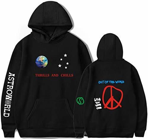 PANOZON Sudadera Hombre Impresión de Travis Scott Astroworld Pull-Over Chaqueta con Capucha