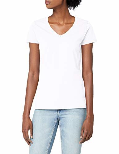 Fashion Fruit Of The Loom SS045M, Camiseta Para Mujer, Blanco