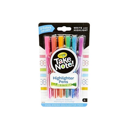 Crayola Take Note Dual Tip Highlighter Pens