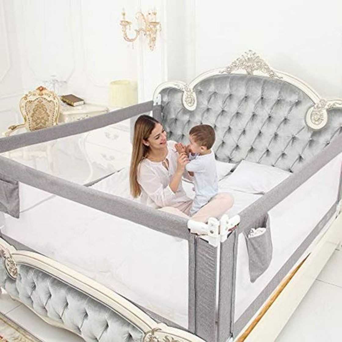 Social ZEHNHASE Barandilla de La Cama para bebés, Barrera de cama para niños