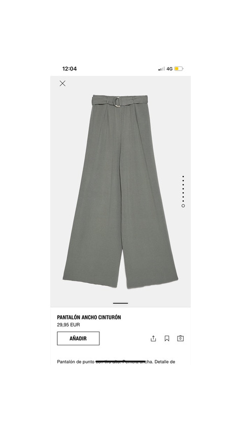 Pantalón  Zara verde ancho