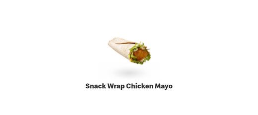 Snack wrap chicken mayo