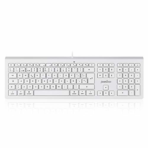 Product Perixx PERIBOARD-323 Teclado silencioso retroiluminado con Cable Compatible con Mac OSX