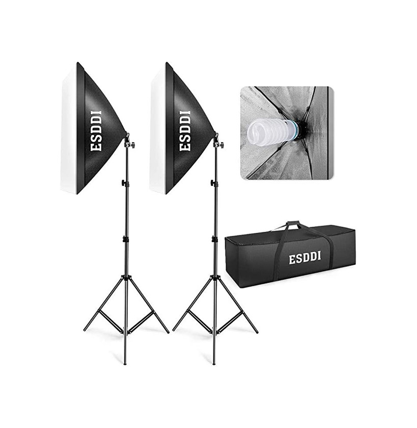 Social Kit Iluminacion Fotografia con 2 Softbox 50x70cm