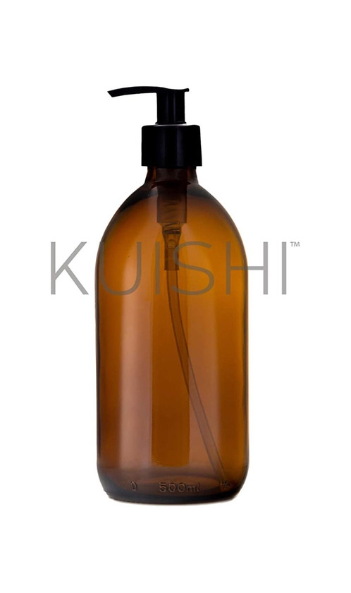 Producto Kuishi Dispensador Jabón de Vidrio Ámbar 500ml