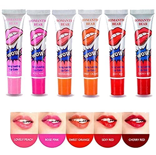 Social Kentop 6 colores Magic Peel Off Mask Tint constante una agua Labios Brillo