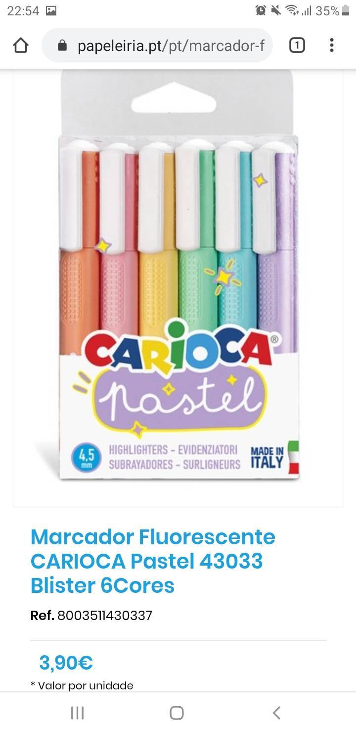 Moda Marcadores Carioca Pastel