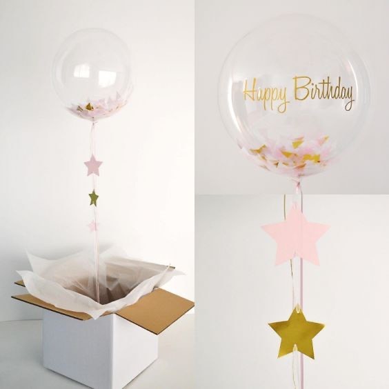 Fashion Caja con globo para cumpleaños