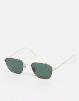 Monokel square sunglasses in gold | ASOS