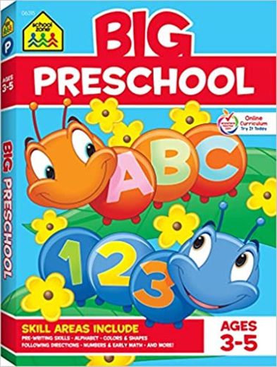 School Zone - Big Preschool Workbook - Ages 3 and Up