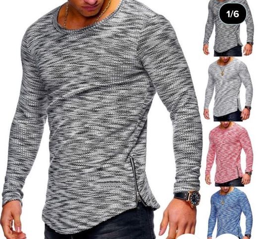 Fashion T Shirt Men Extend Swag Side Zip Tshirt Streetwear 