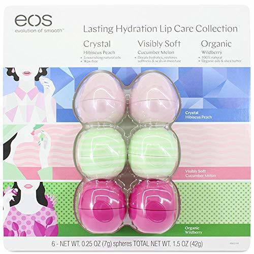 Belleza Eos Balsamo de labios Evolution Of Smooth, hidratacion duradera, 6 unidades