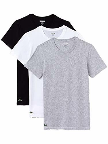 Lugar Lacoste Esencialalgodón 3-Pack Cuello Redondo Camiseta De Ajuste Delgado