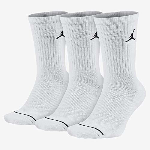 Nike Jumpman Crew 3Ppk Calcetines Línea Michael Jordan, Hombre, Blanco