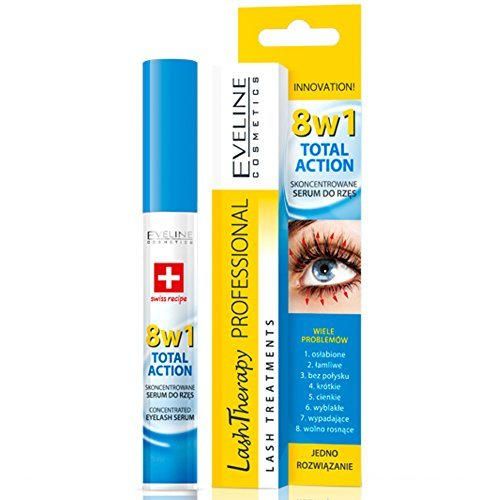 EVELINE Cosmetics Lash Therapy Concentrated Eyelash Serum Treatment 8in1 Long Strong Thick