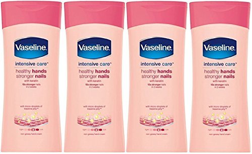 Product x4 Vaseline Intensive Care Healthy Hands and Stronger Nails with Keratin 200ml