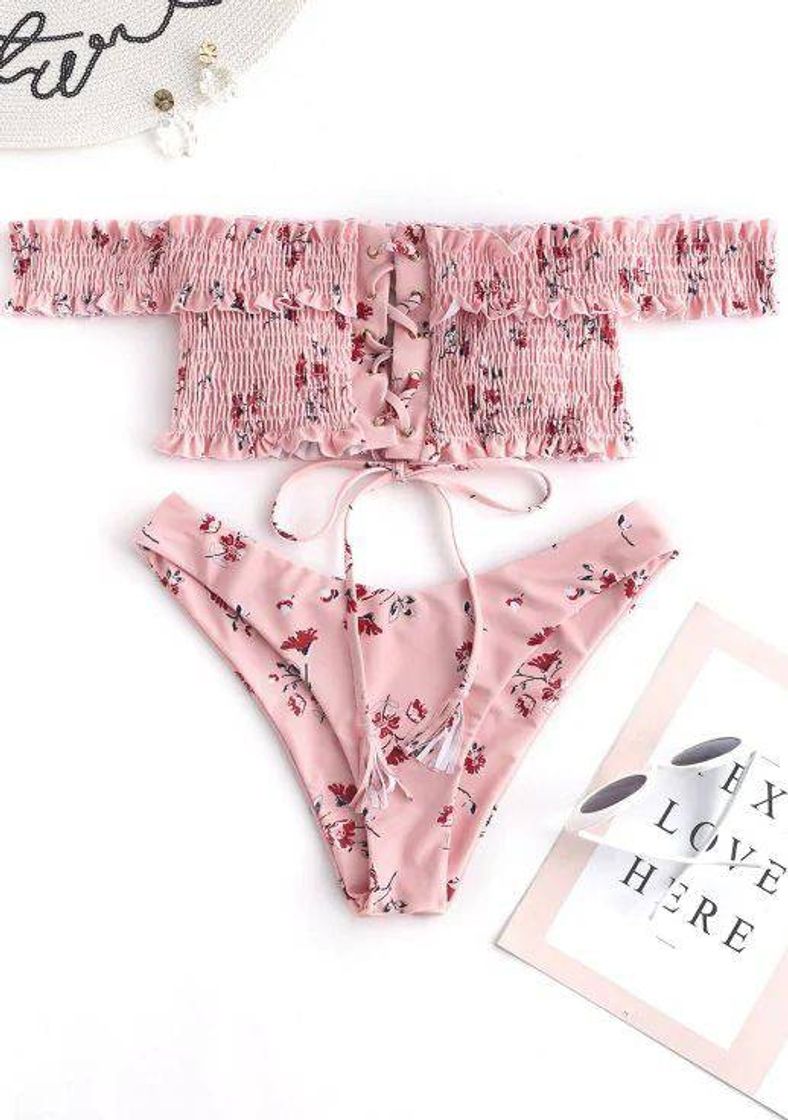 Social Floral Lace-up