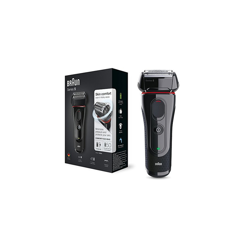 Social Braun Series 5 5030s - Afeitadora eléctrica de lámina para hombre