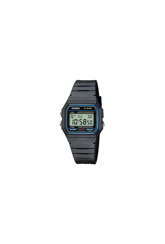 Moda Casio Reloj de pulsera Unisex F-91W-1YER