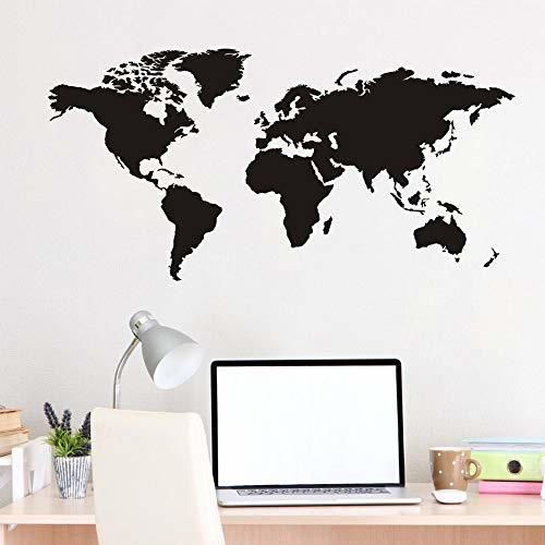 Adhesivo decorativo para pared de diseño de mapa del mundo grande para