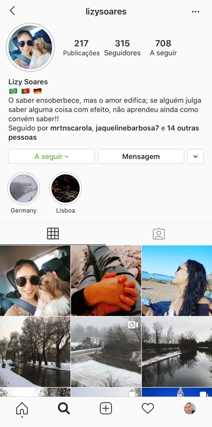 Social Contas do instagram
