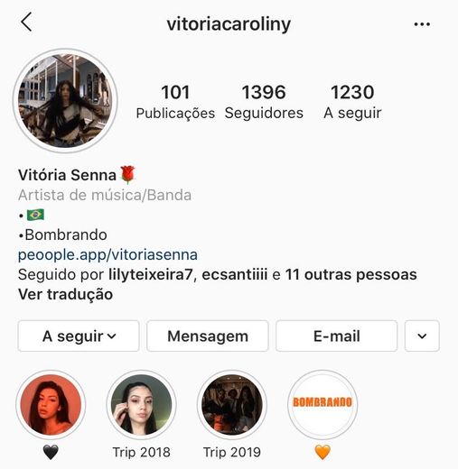 Contas do instagram