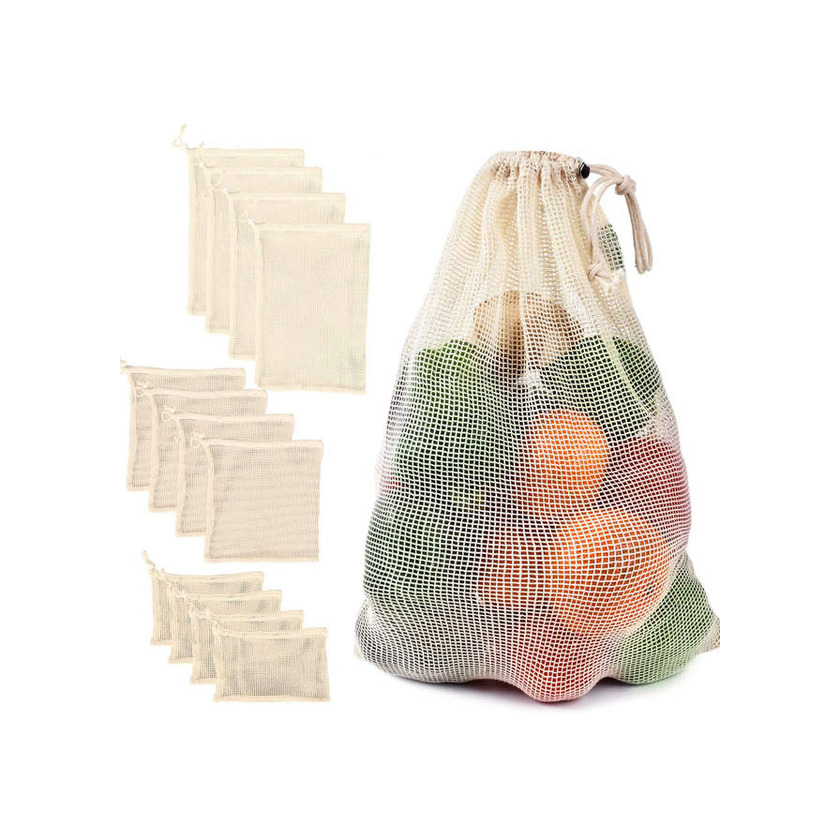 Product Cotton Mesh Vegetable Bags Produce Bag Reusable Cotton Mesh ...