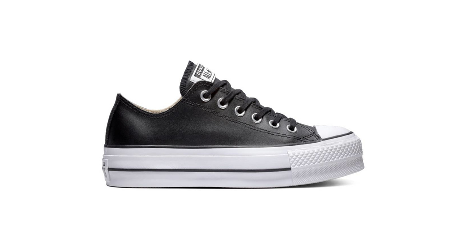 Productos Converse bajas negras cuero