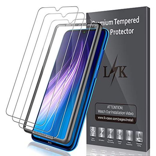 LK [3 Pack] Protector de Pantalla para Xiaomi Redmi Note 8 Cristal