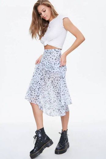 Chiffon Floral Maxi Skirt