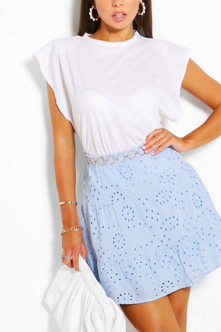 Producto Tiered Broderie Skater skirt