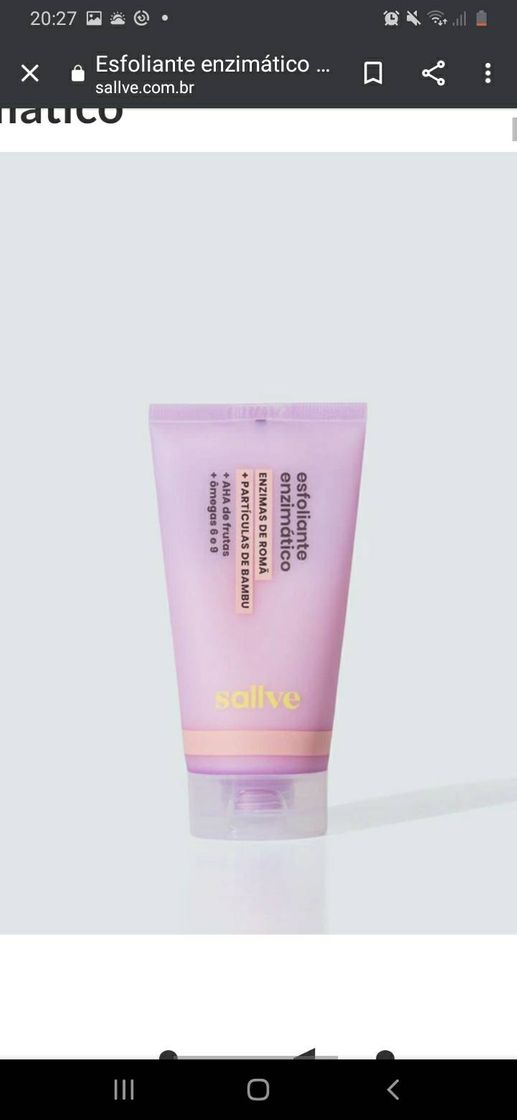 Producto Esfoliante facial sallve 3 em 1