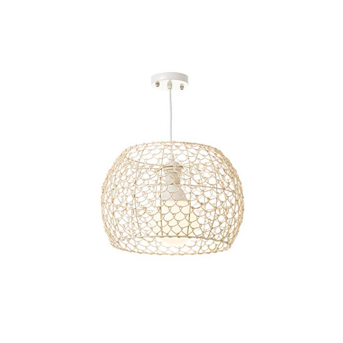 Products Lámpara colgante de rattan natural beige moderno para salón France