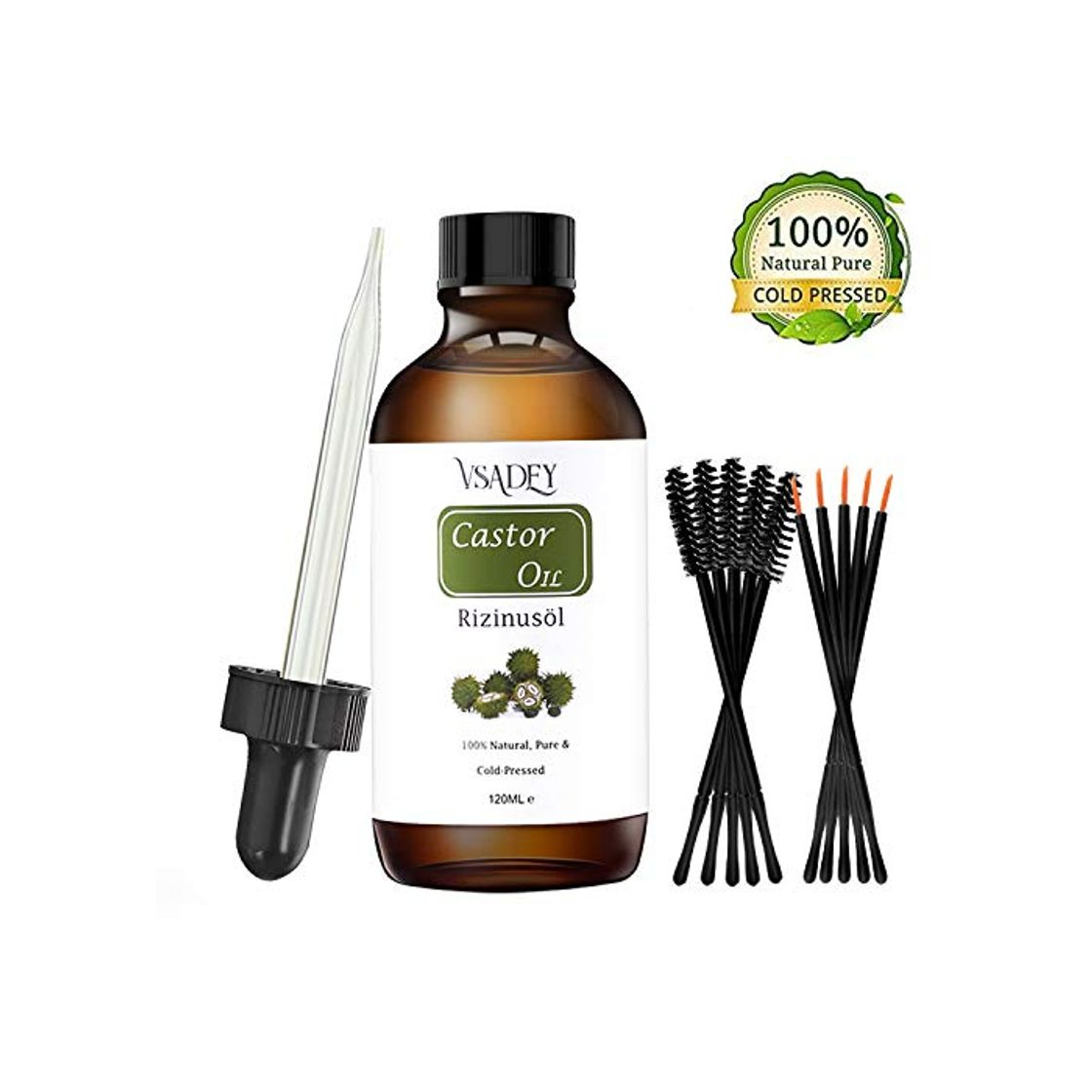 Social VSADEY Aceite de Ricino Orgánico 100% Natural Castor Oil Aceite de Ricino