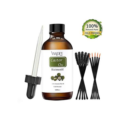 VSADEY Aceite de Ricino Orgánico 100% Natural Castor Oil Aceite de Ricino
