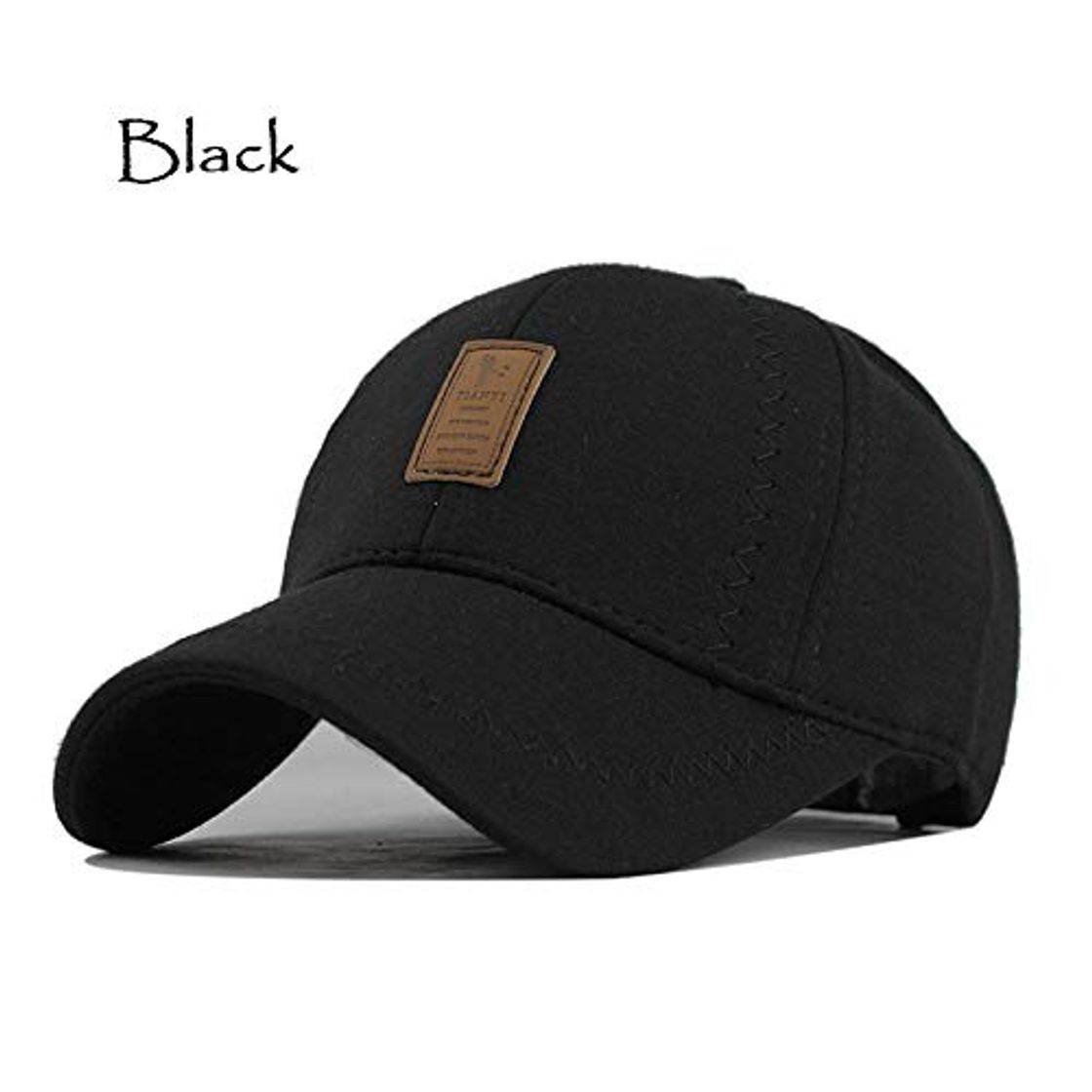 Moda Gorra De Beisbol Sombrero Gorra De Algodón Gruesa Y Cálida Gorra De Béisbol Bone Snapback Gorra De Papá Sombrero De Punto para Mujer Sombreros Ajustados para Hombres Fx Fx Negro Ajustable