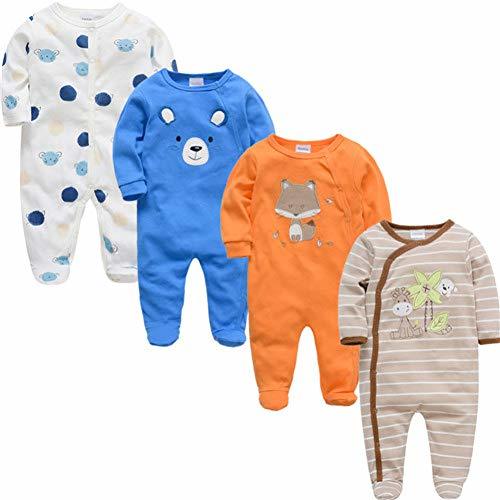 Product HFDJTAFS 3 4 Unids/lote Verano Bebé Niño Roupa De Bebes Mono Recién Nacido