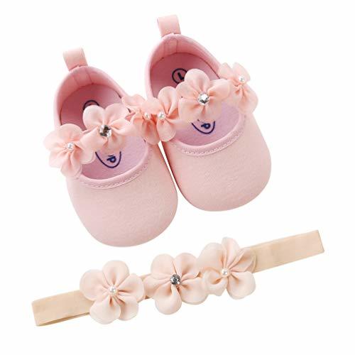 Social Zapatos de Niña con Diadema Regalo Set Bautizo Lovely Algodón Flor Suave