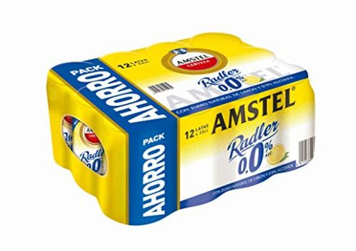 Amstel Radler 00 Cerveza Limón - Paquete de 12 x 330 ml