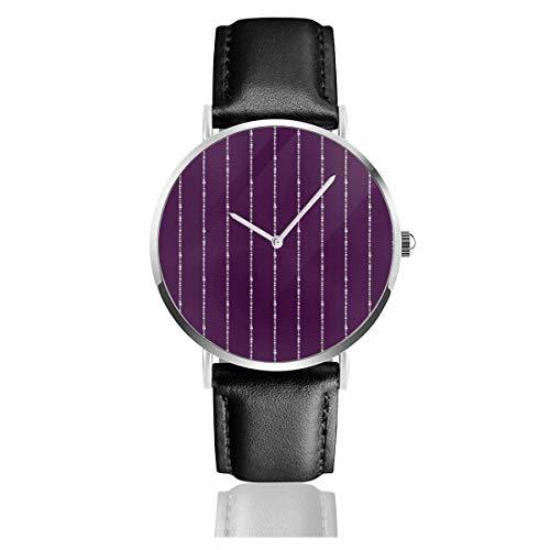 Product Reloj de Pulsera Reloj de Cuarzo Drippy Dots Midnight Purple Relojes Casuales